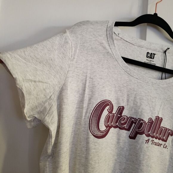 Caterpillar Lily Jersey Graphic Logo Short Sleeve Scoop Neck T-Shirt Size XL - Picture 4 of 7